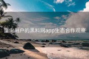 面向用户的黑料网app生态合作观察