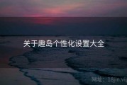 关于趣岛个性化设置大全
