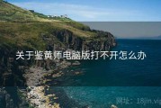 关于鉴黄师电脑版打不开怎么办