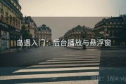 岛遇入门：后台播放与悬浮窗