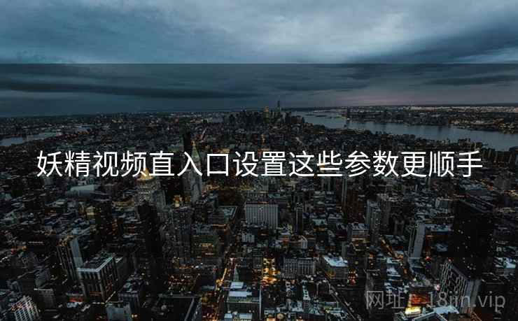 妖精视频直入口设置这些参数更顺手