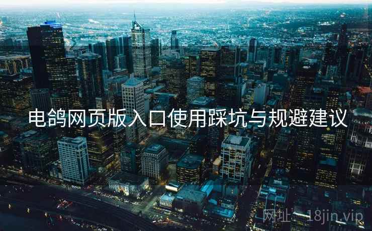 电鸽网页版入口使用踩坑与规避建议