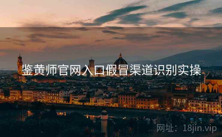 鉴黄师官网入口假冒渠道识别实操