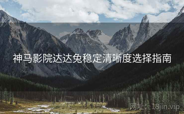 神马影院达达兔稳定清晰度选择指南