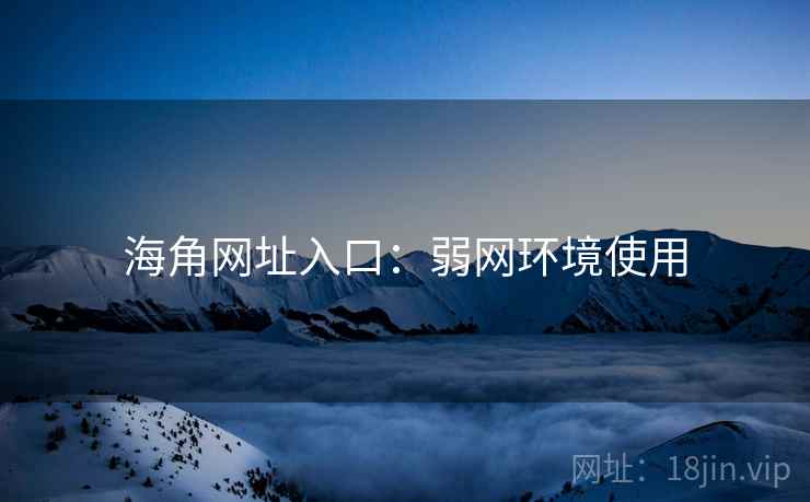 海角网址入口：弱网环境使用
