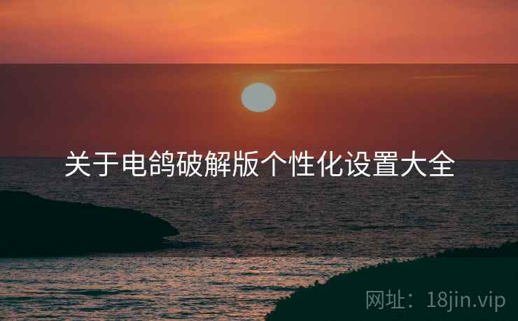 关于电鸽破解版个性化设置大全