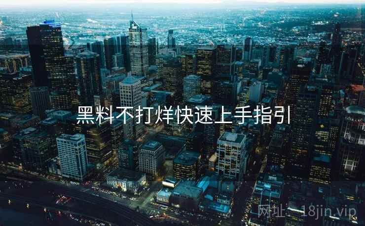 黑料不打烊快速上手指引